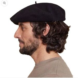 Laulhere-France "VRAI BASQUE 10" classic black wool beret, Made in France